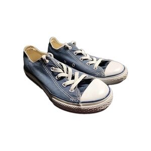 Converse All Star Chuck Taylor Low Top Sneakers Blue Youth Size 3